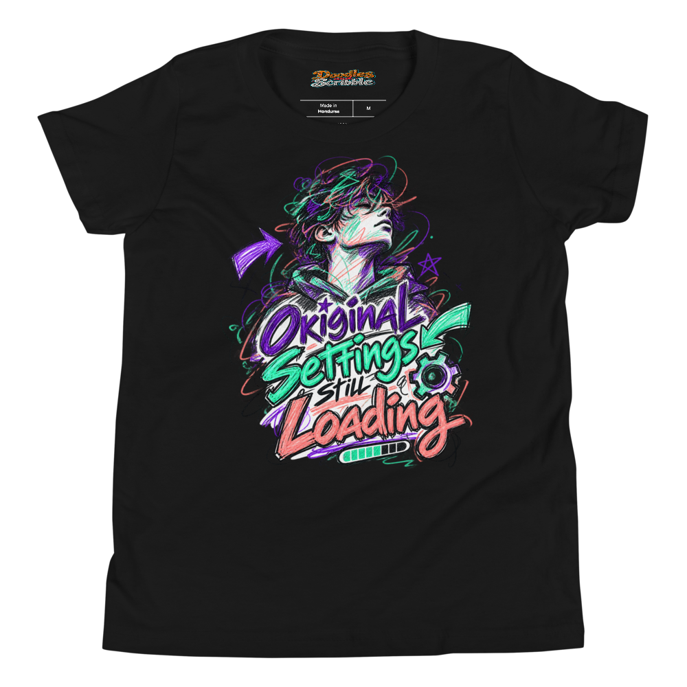 Original Settings Still Loading Youth T Shirt alternate view