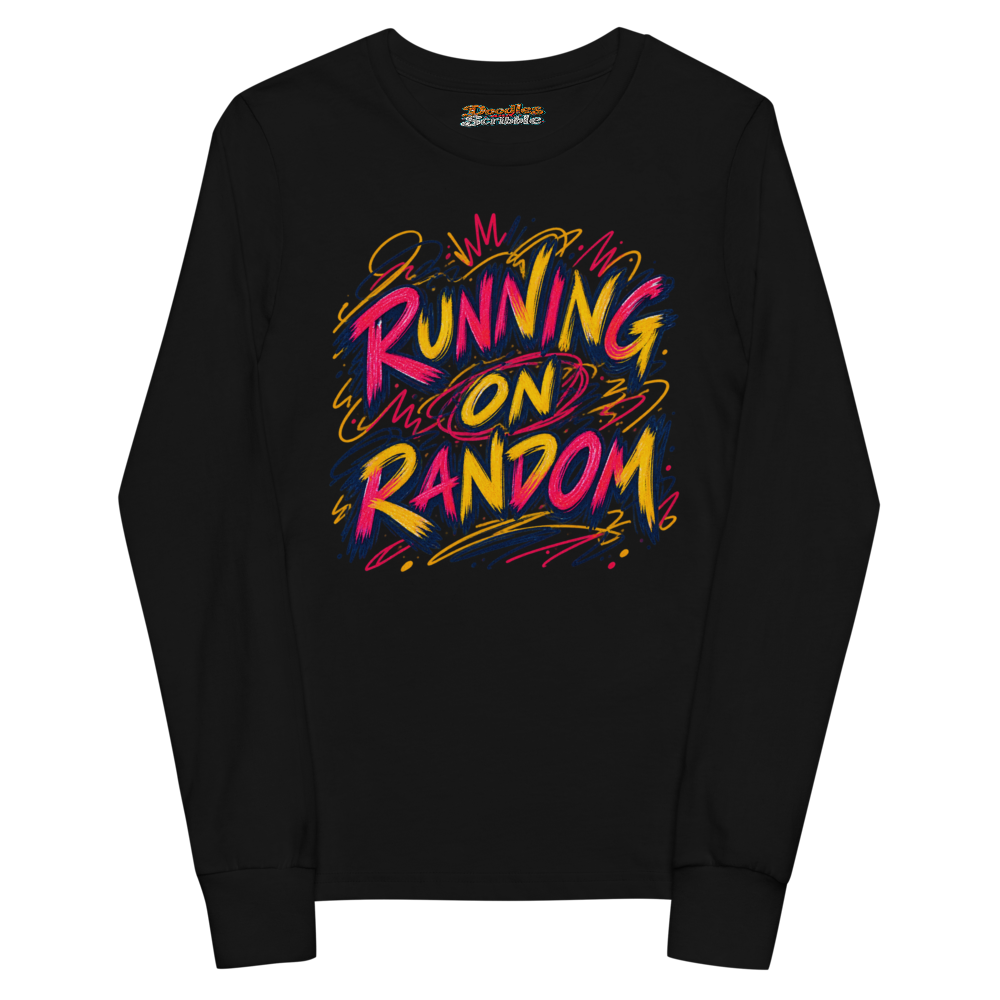 Running On Random Youth Long Sleeve T Shirt alternate view