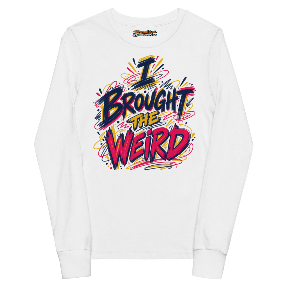I Brought The Weird Youth Long Sleeve T Shirt in White