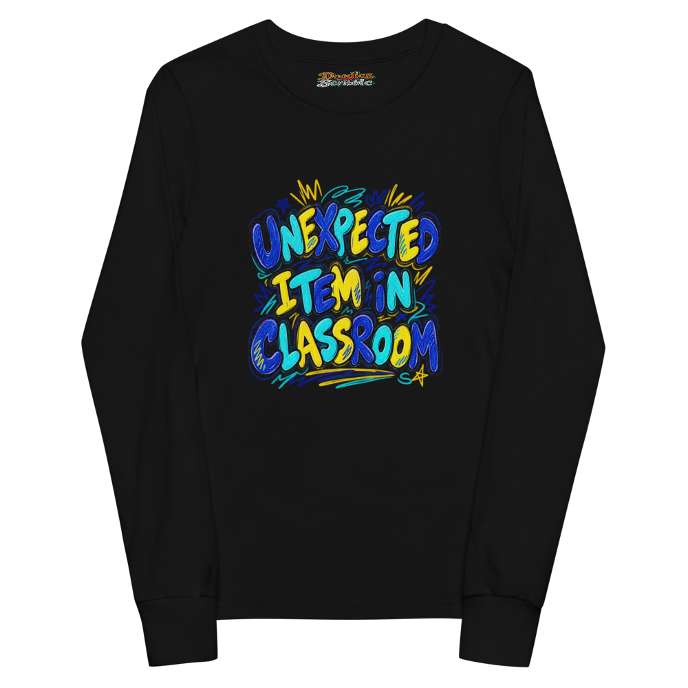 Unexpected Item In Classroom Youth Long Sleeve T Shirt alternate view