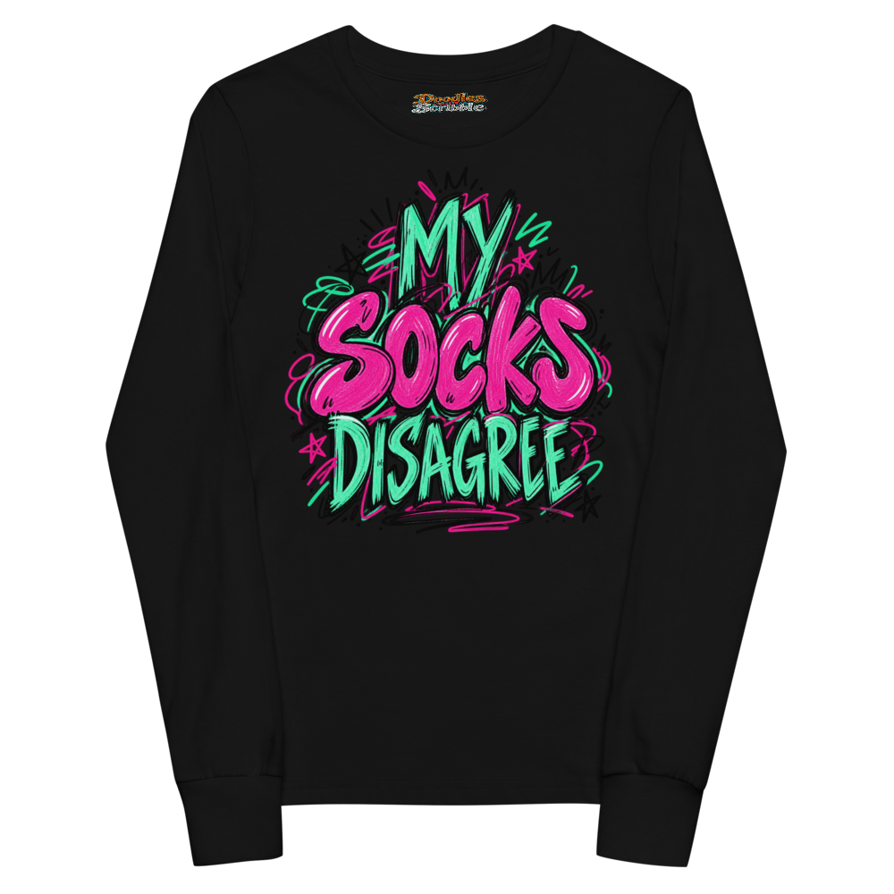 My Socks Disagree Youth Long Sleeve T Shirt alternate view