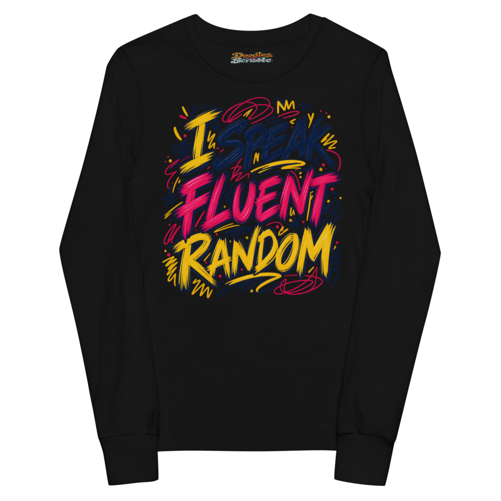 I Speak Fluent Random Youth Long Sleeve T Shirt alternate view