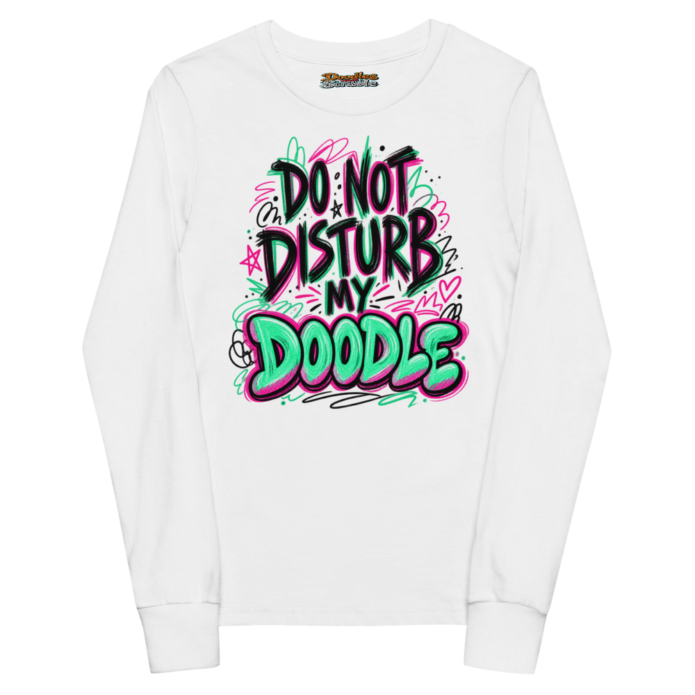 Do Not Disturb My Doodle Youth Long Sleeve T Shirt