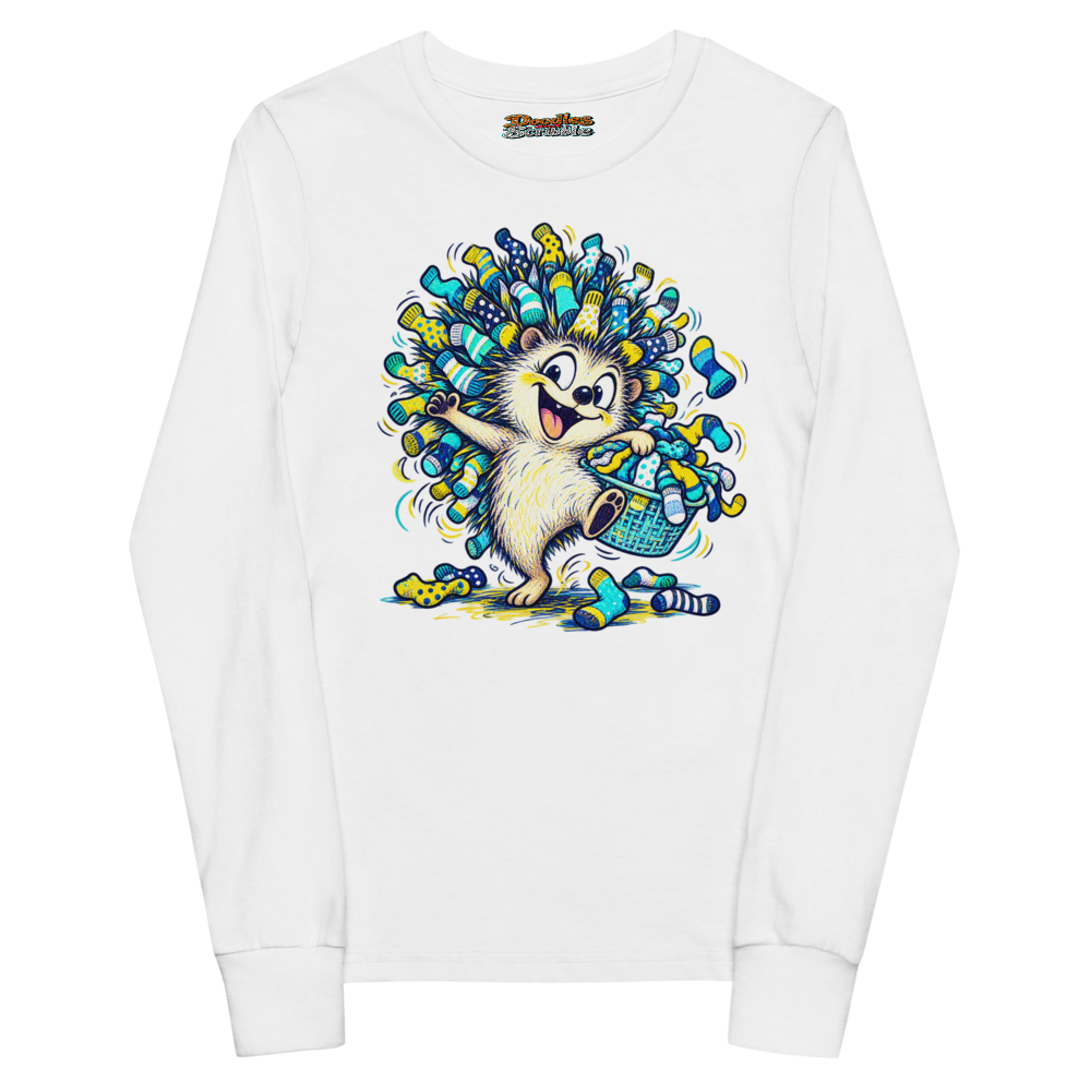 A Hedgehog Returns From Laundry With Every Spine Youth Long Sleeve T Shirt