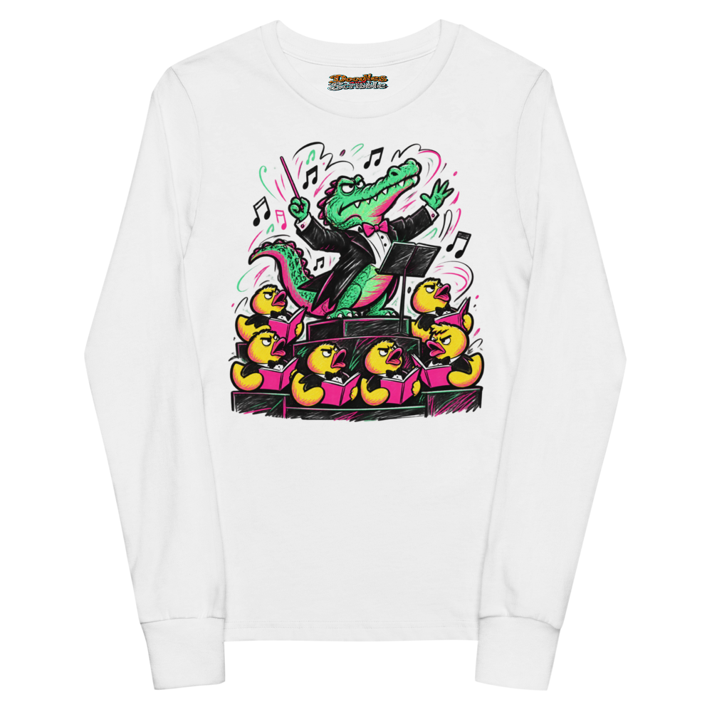 A Crocodile Conducts A Choir Of Squeaky Rubber Youth Long Sleeve T Shirt