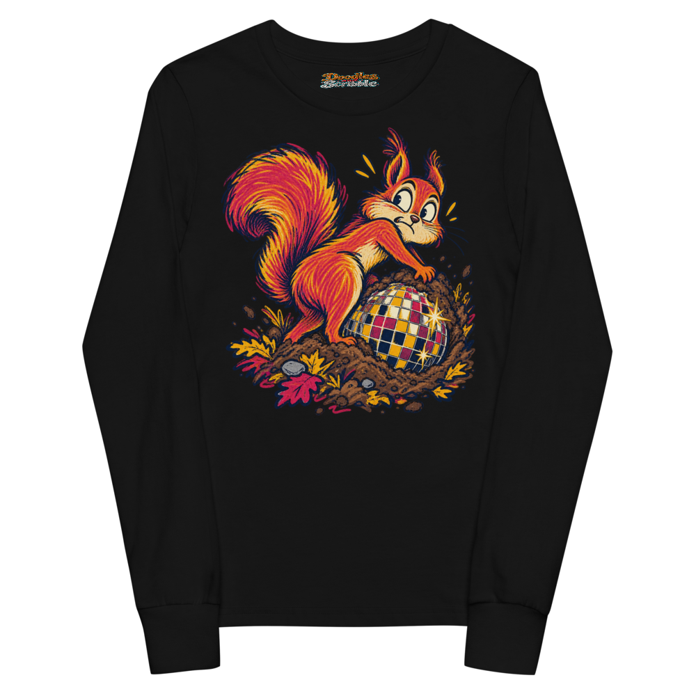 A Squirrel Attempts To Bury A Giant Disco Youth Long Sleeve T Shirt alternate view