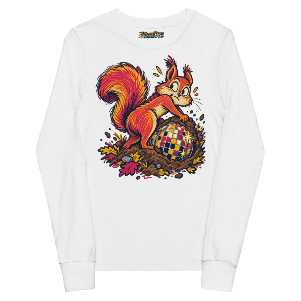 A Squirrel Attempts To Bury A Giant Disco Youth Long Sleeve T Shirt