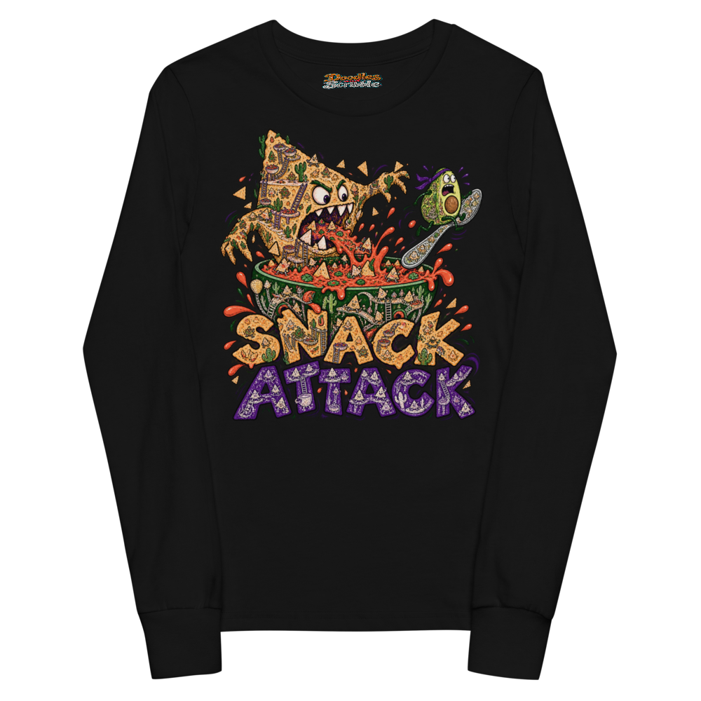 Snack Attack Youth Long Sleeve T Shirt alternate view