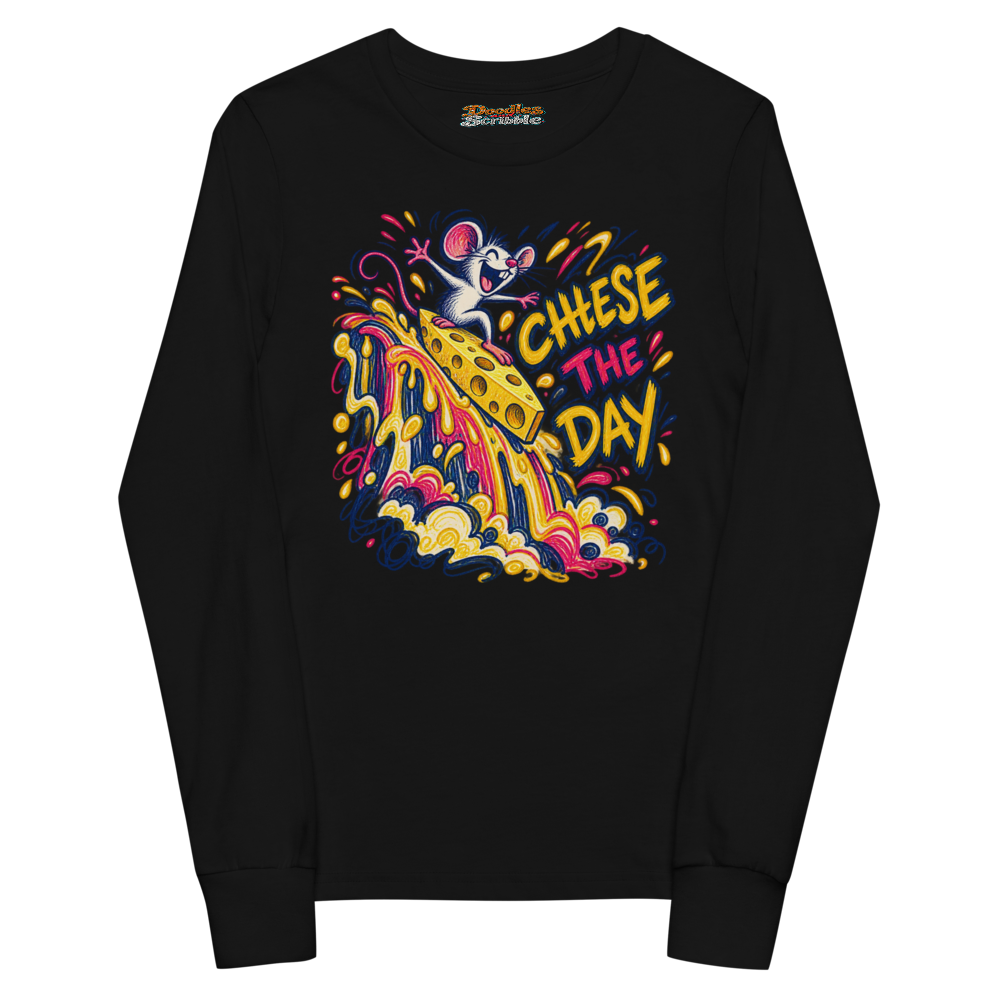 Cheese The Day Youth Long Sleeve T Shirt alternate view