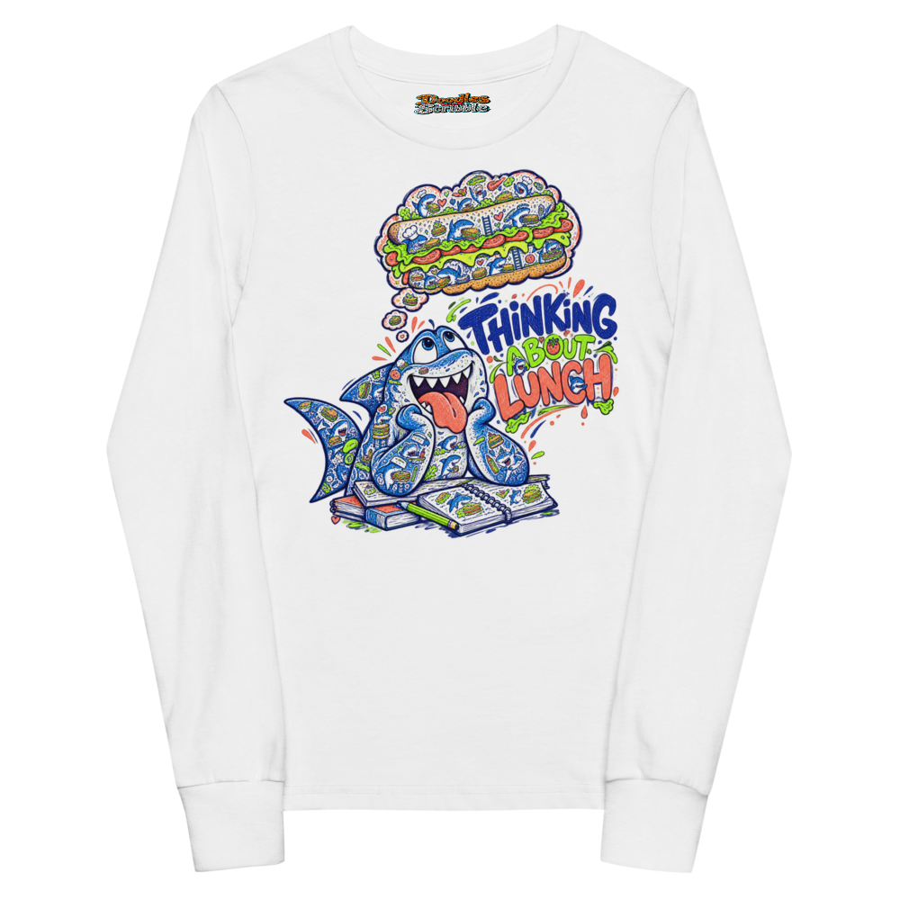 Thinking About Lunch Youth Long Sleeve T Shirt