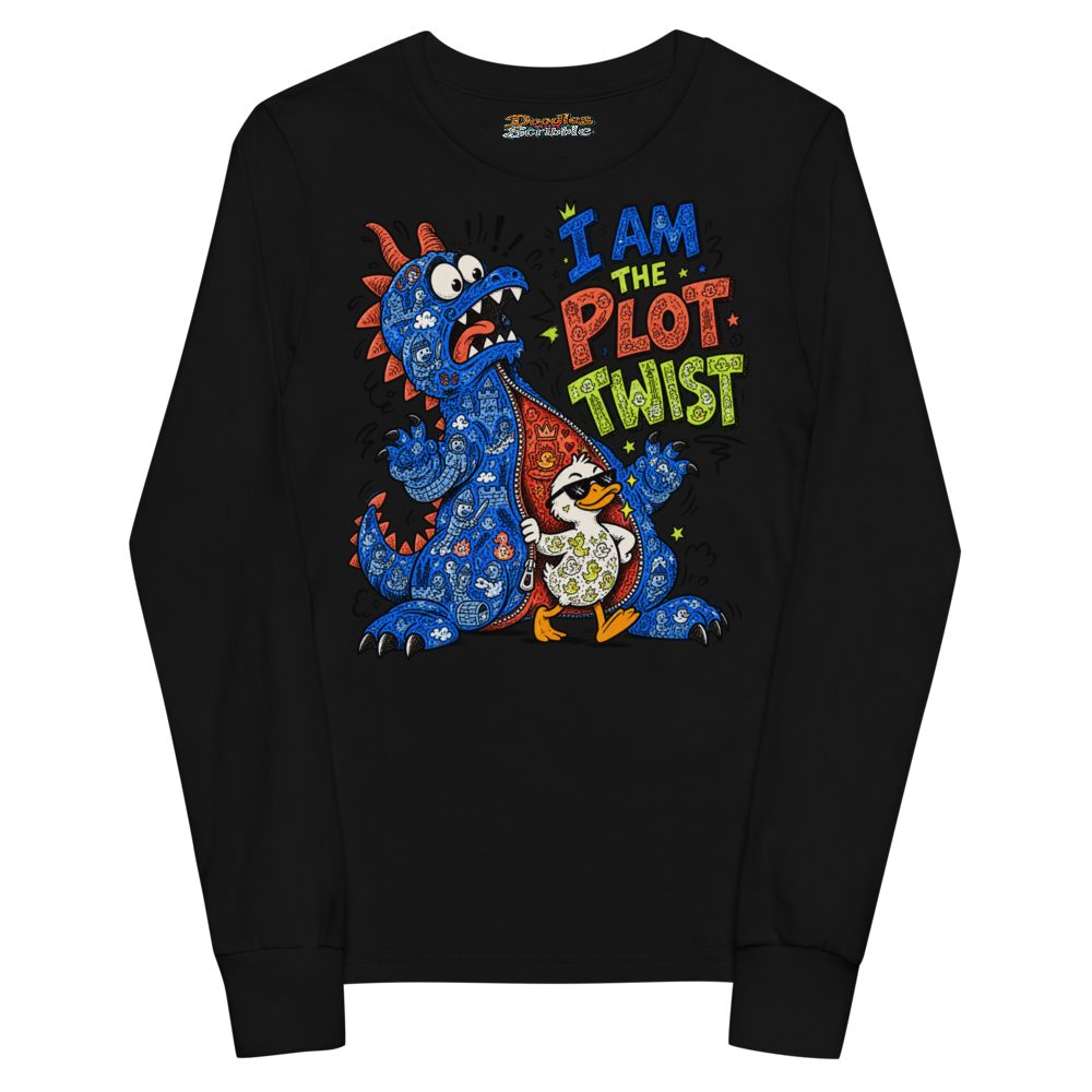 I Am The Plot Twist Youth Long Sleeve T Shirt alternate view