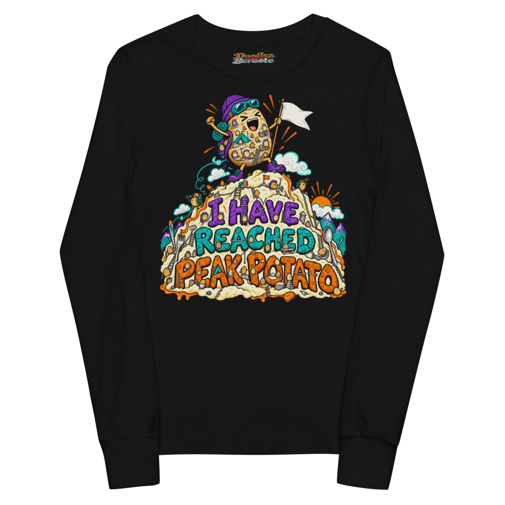 I Have Reached Peak Potato Youth Long Sleeve T Shirt alternate view