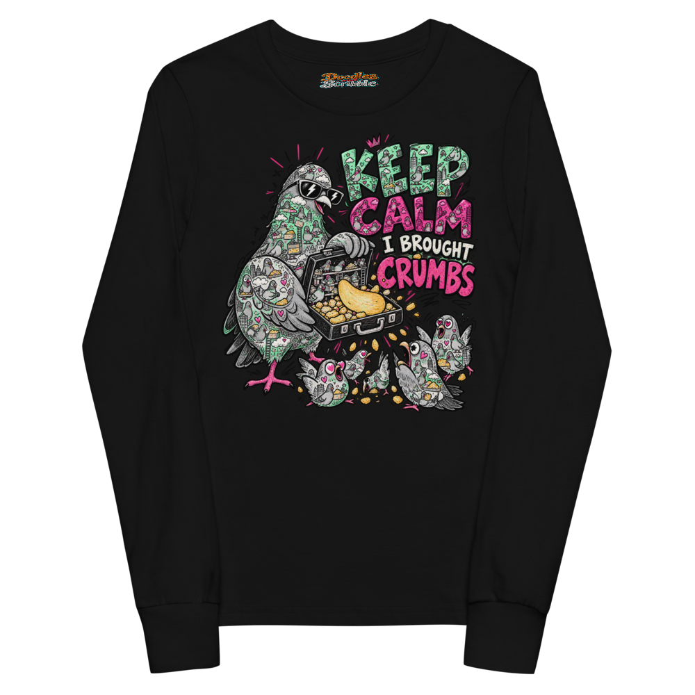 Keep Calm I Brought Crumbs Youth Long Sleeve T Shirt alternate view