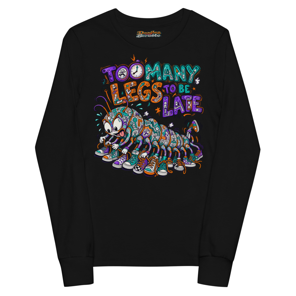 Too Many Legs To Be Late Youth Long Sleeve T Shirt alternate view