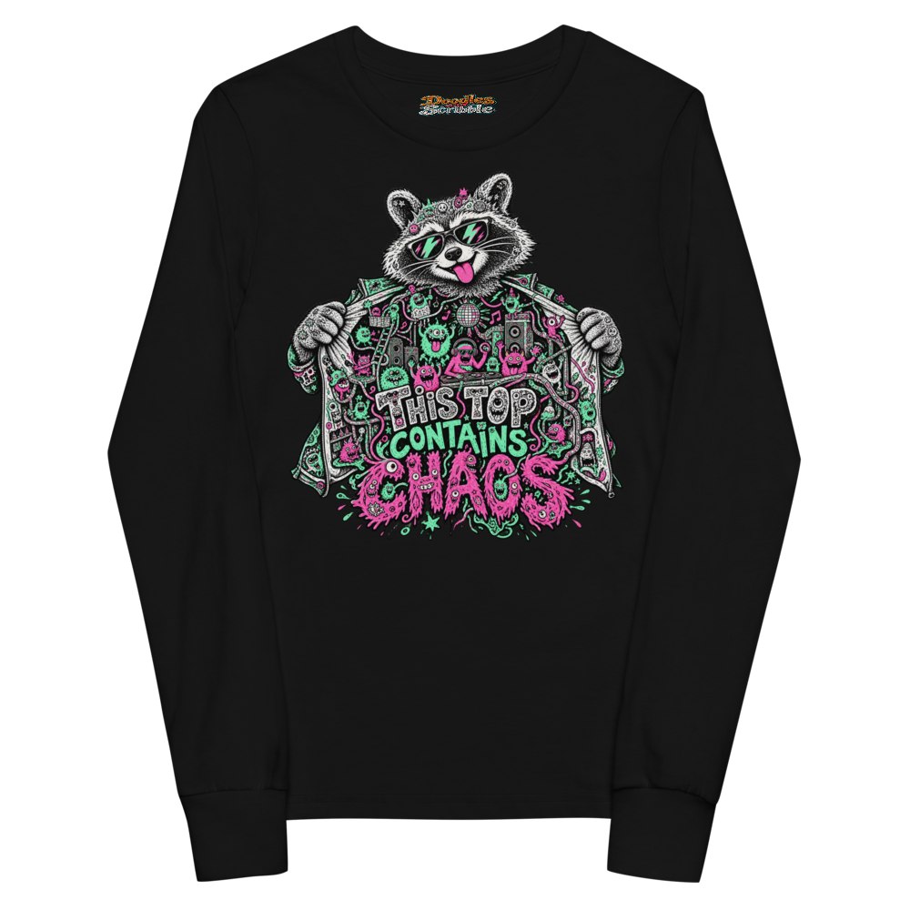 This Top Contains Chaos Youth Long Sleeve T Shirt alternate view