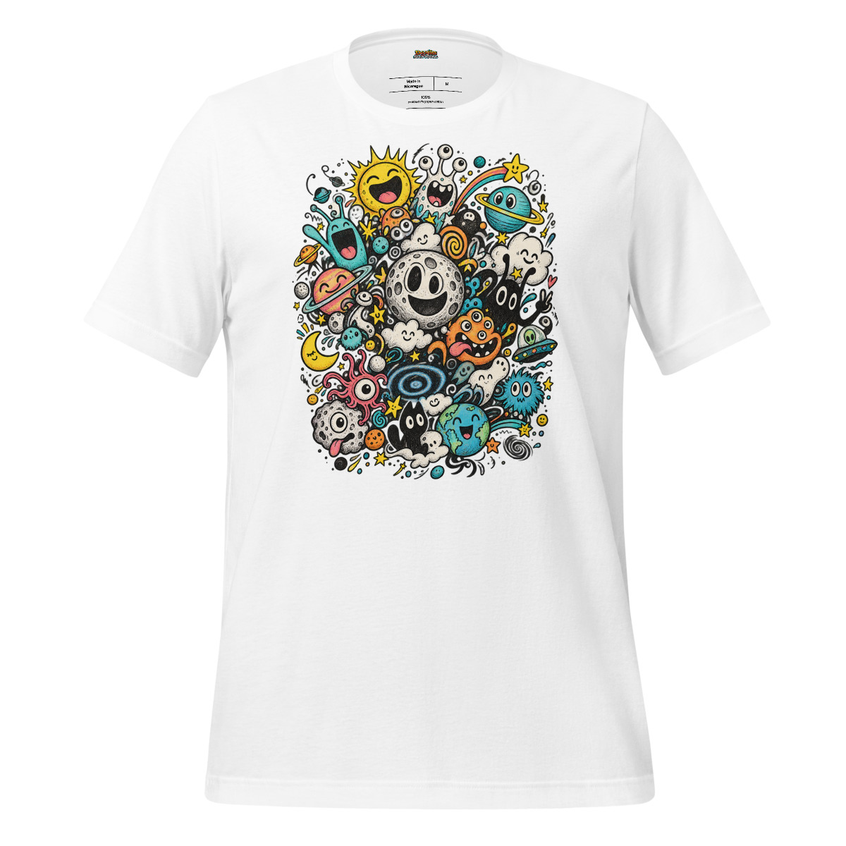 Doodle Galaxy T Shirt with a Kaleidoscope of Emotions