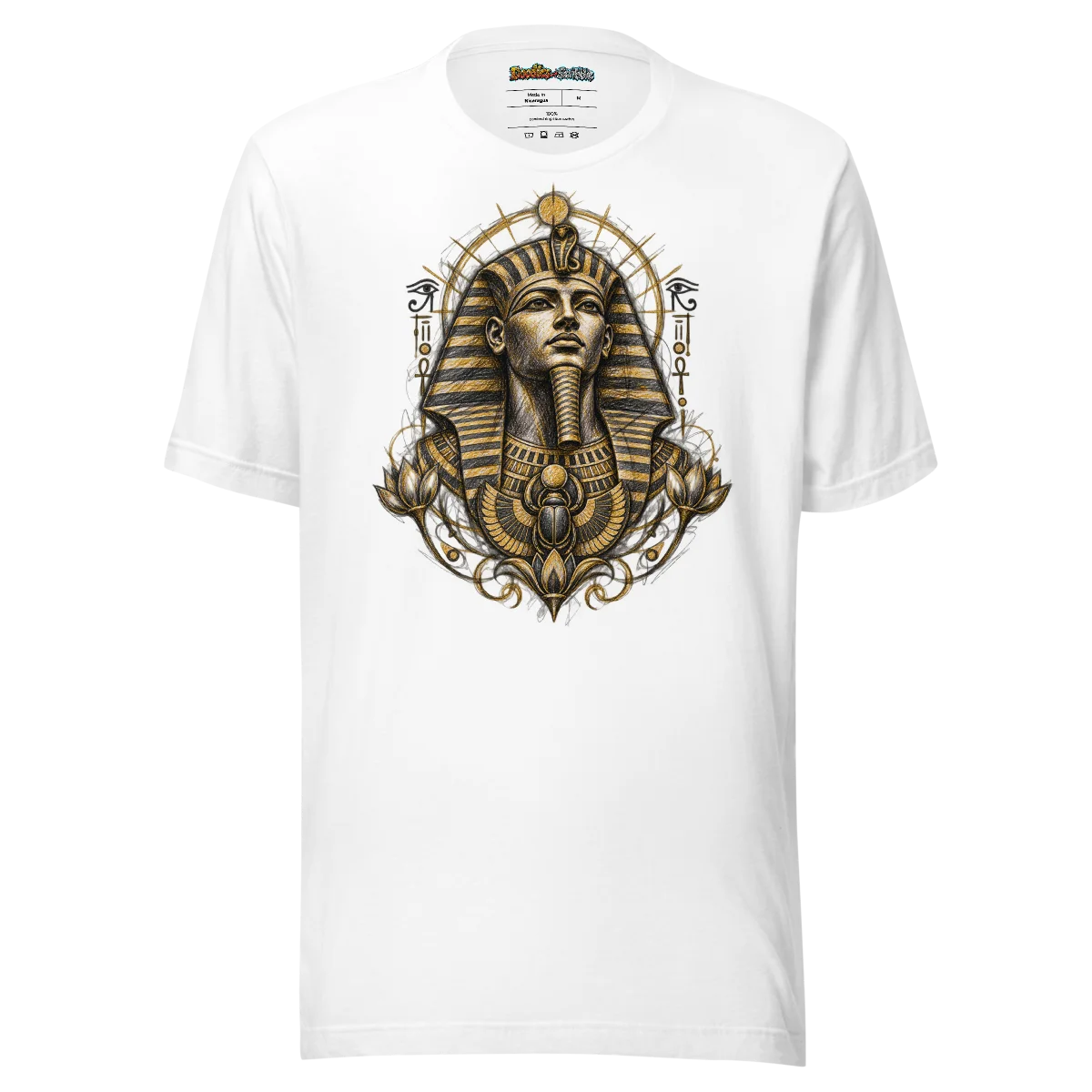 Pharaoh's Glyph T-Shirt - Eternal Egypt Scribble
