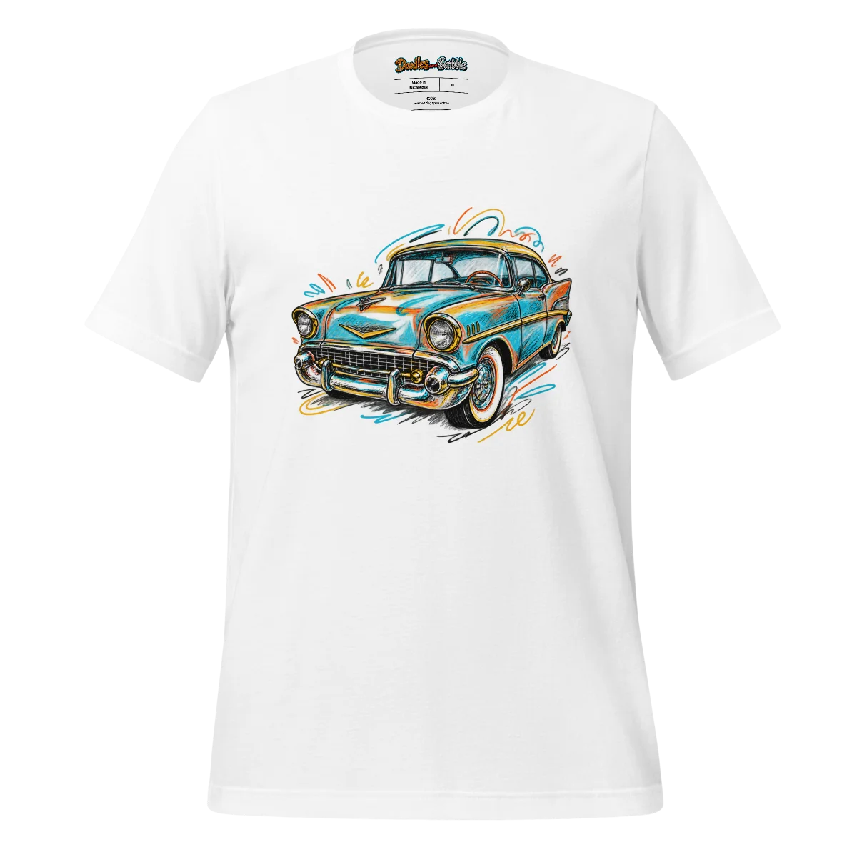 Retro Ride Car T Shirt Classic Car Color Burst Art