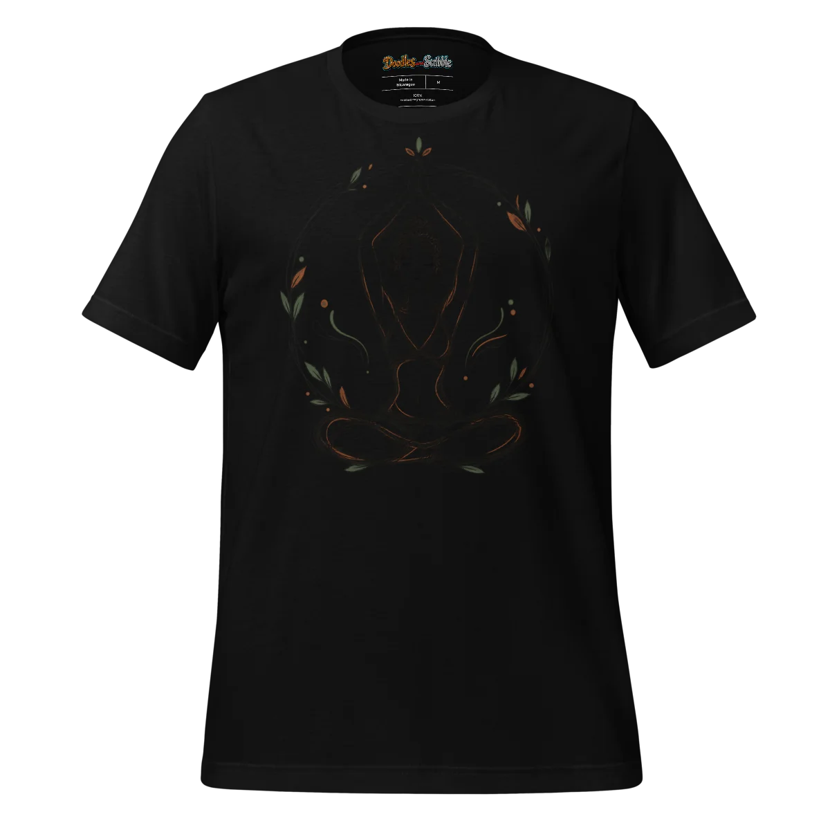 Yogic Serenity T Shirt with Calm Pose Design alternate view