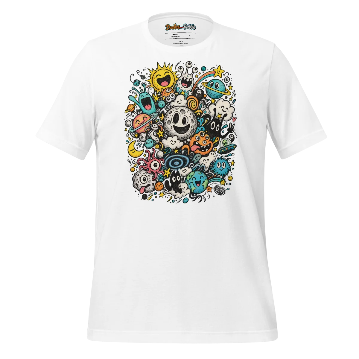Doodle Galaxy T Shirt with a Kaleidoscope of Emotions
