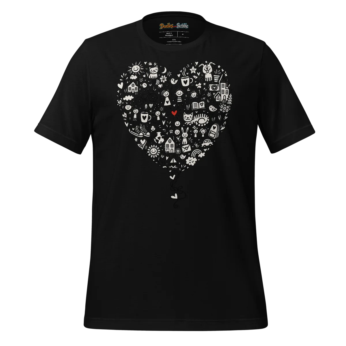 Heart Swirls T Shirt Love in Abundance alternate view