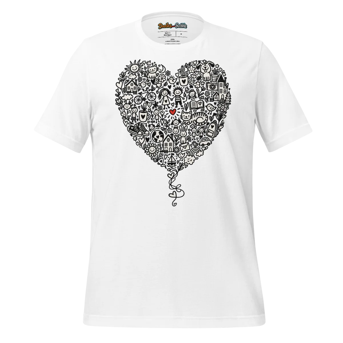 Heart Swirls T Shirt Love in Abundance