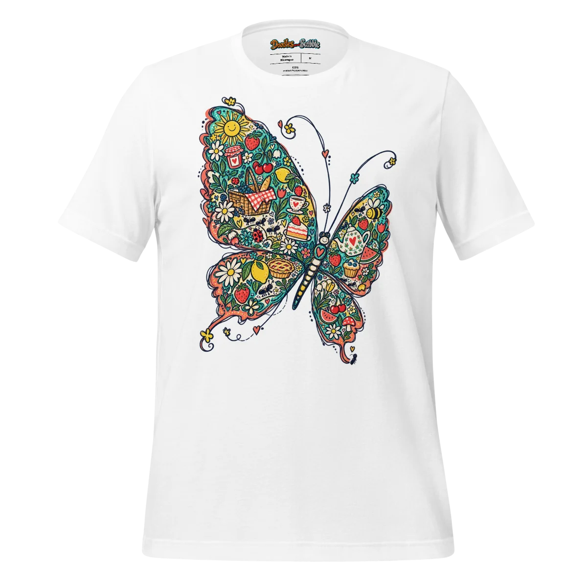 Butterfly Brilliance T Shirt with Colourful Wing Art