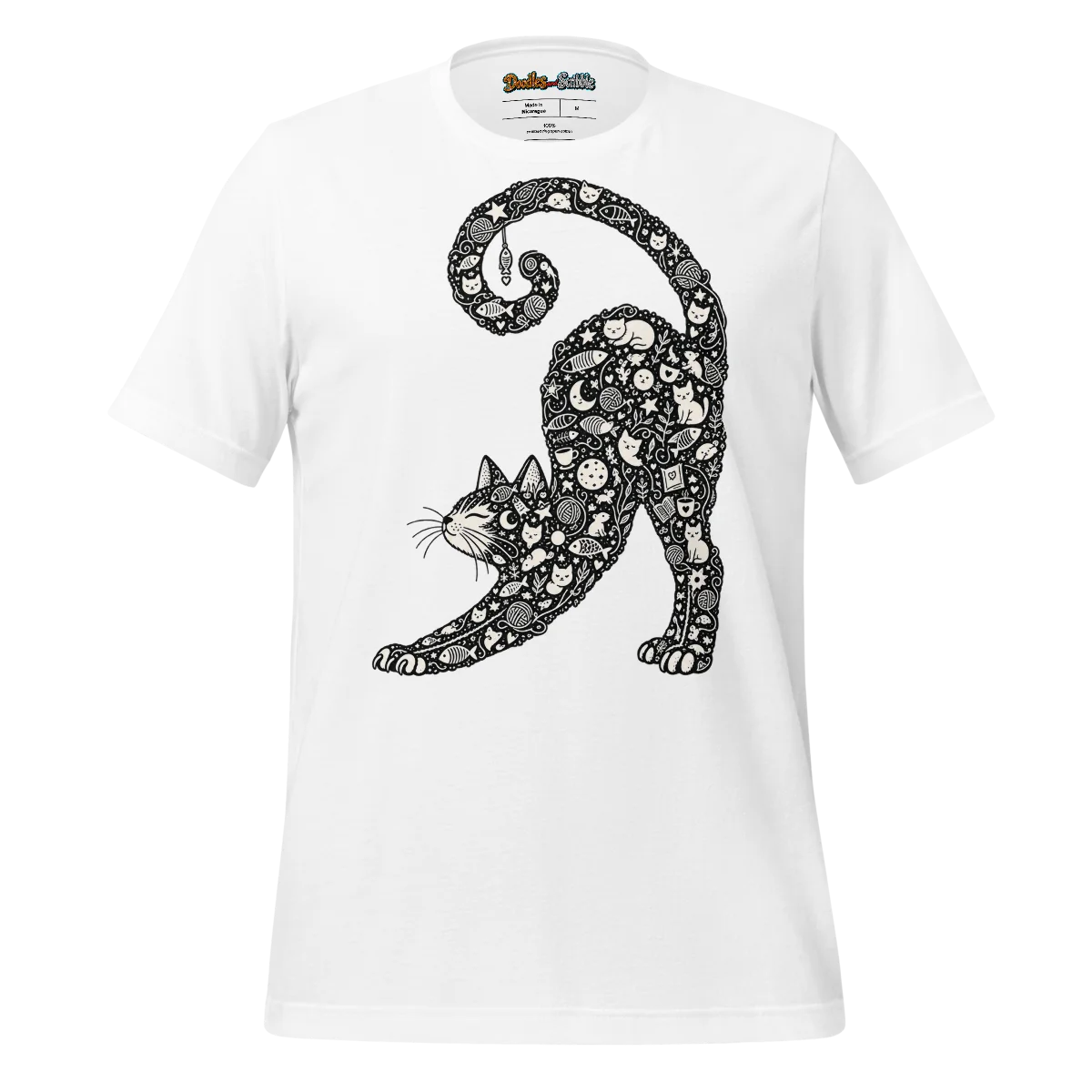 Zentangle Cat T Shirt Feline Mystique Design