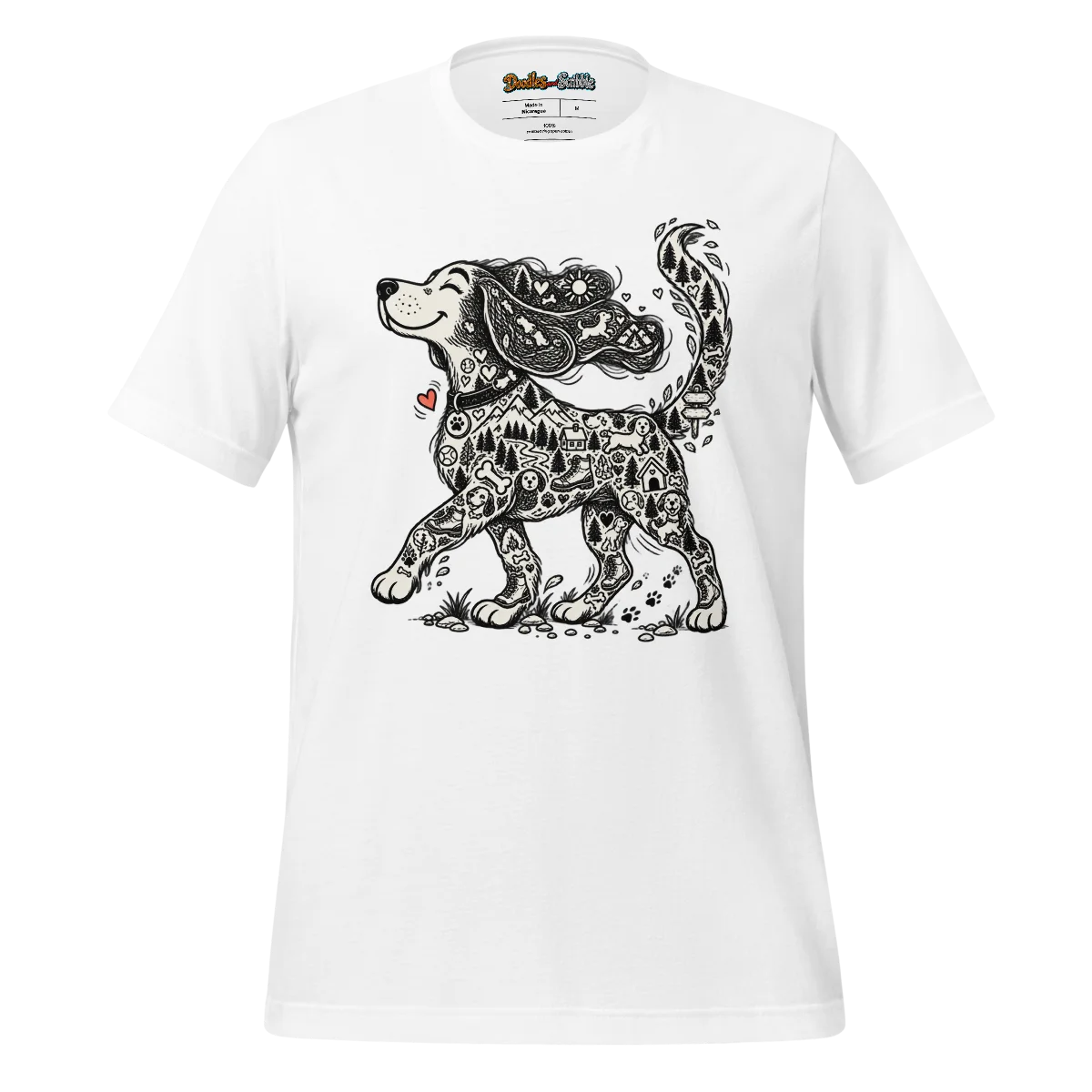 Zentangle Dog T Shirt Loyal Companion Hound
