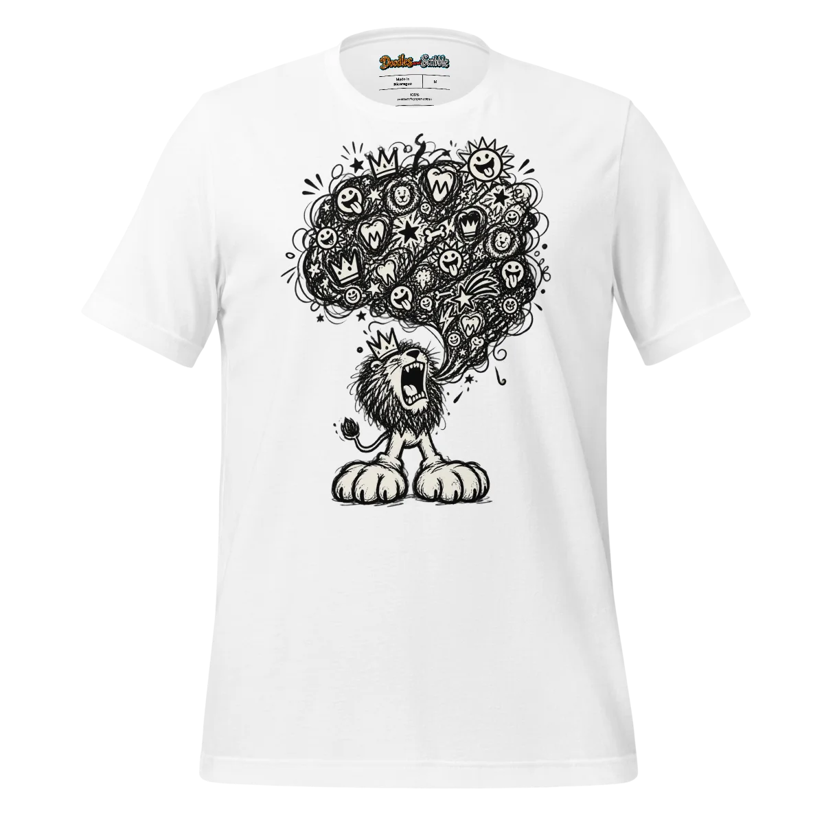 Zentangle Lion T Shirt Regal Roar of the Wilderness
