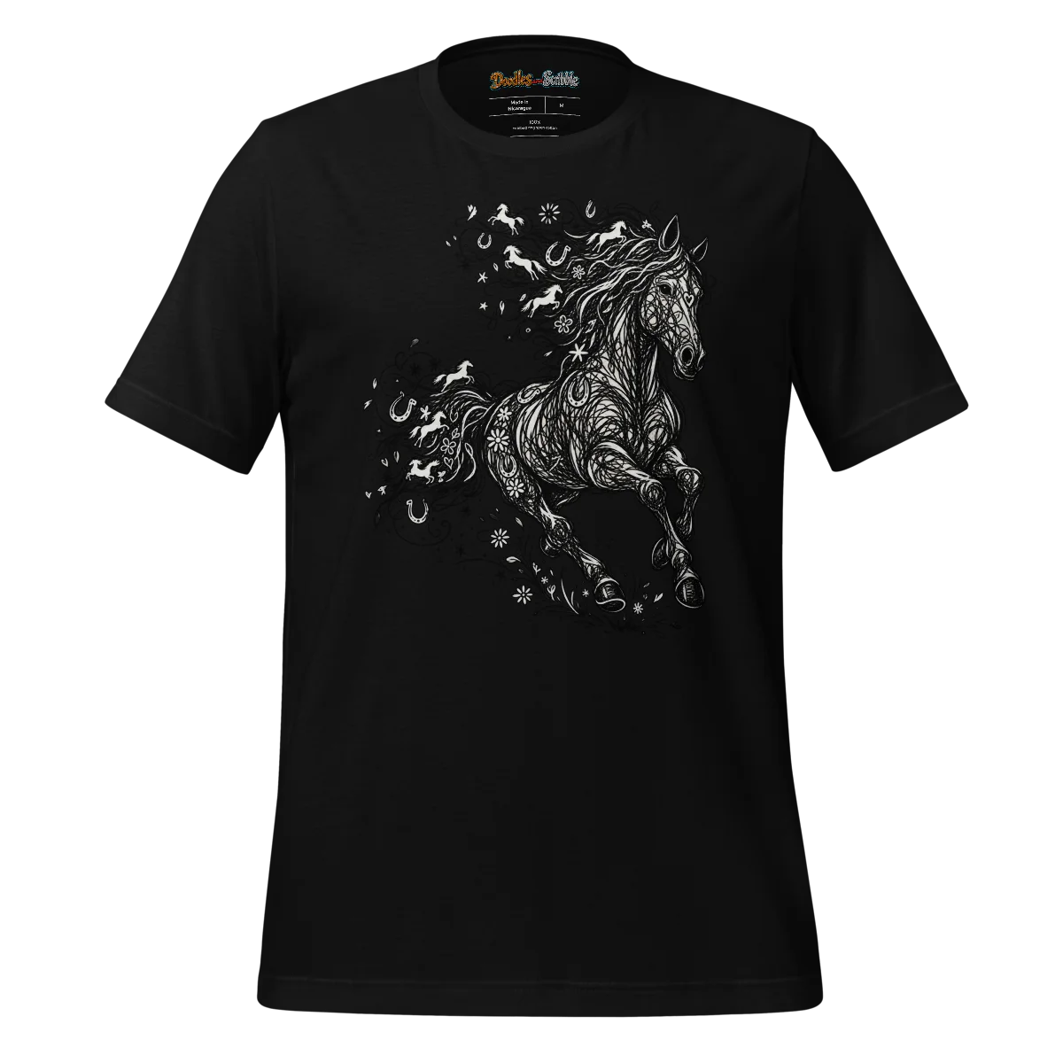 Zentangle Horse T Shirt Equine Elegance and Noble Steed alternate view