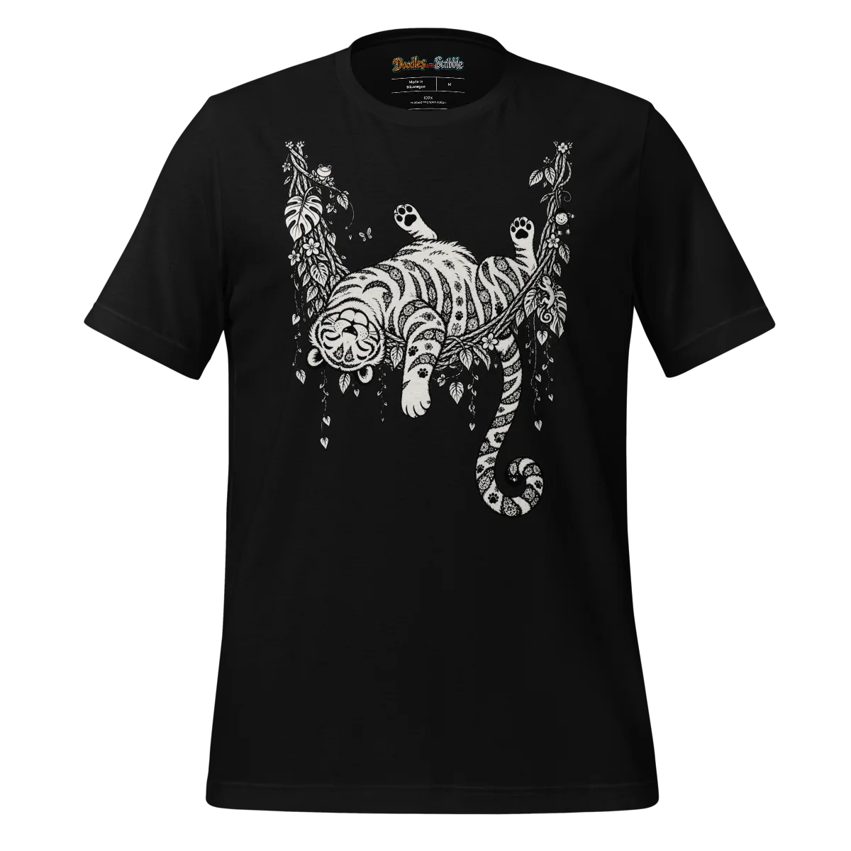 Zentangle Tiger T Shirt Jungle King Artwork alternate view