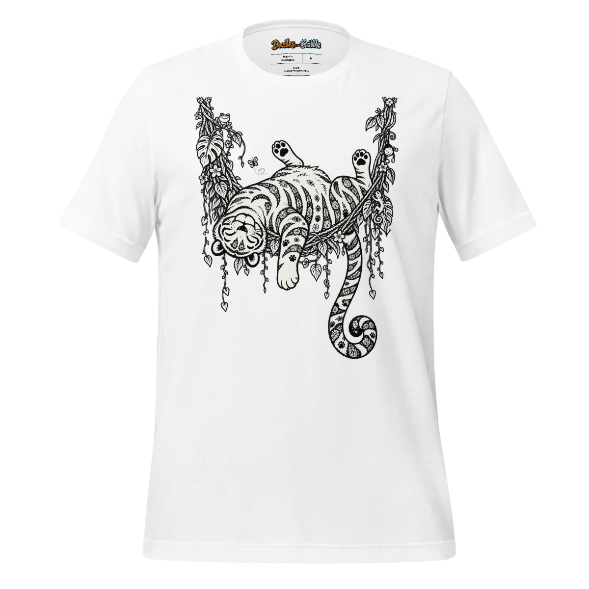 Zentangle Tiger T Shirt Jungle King Artwork