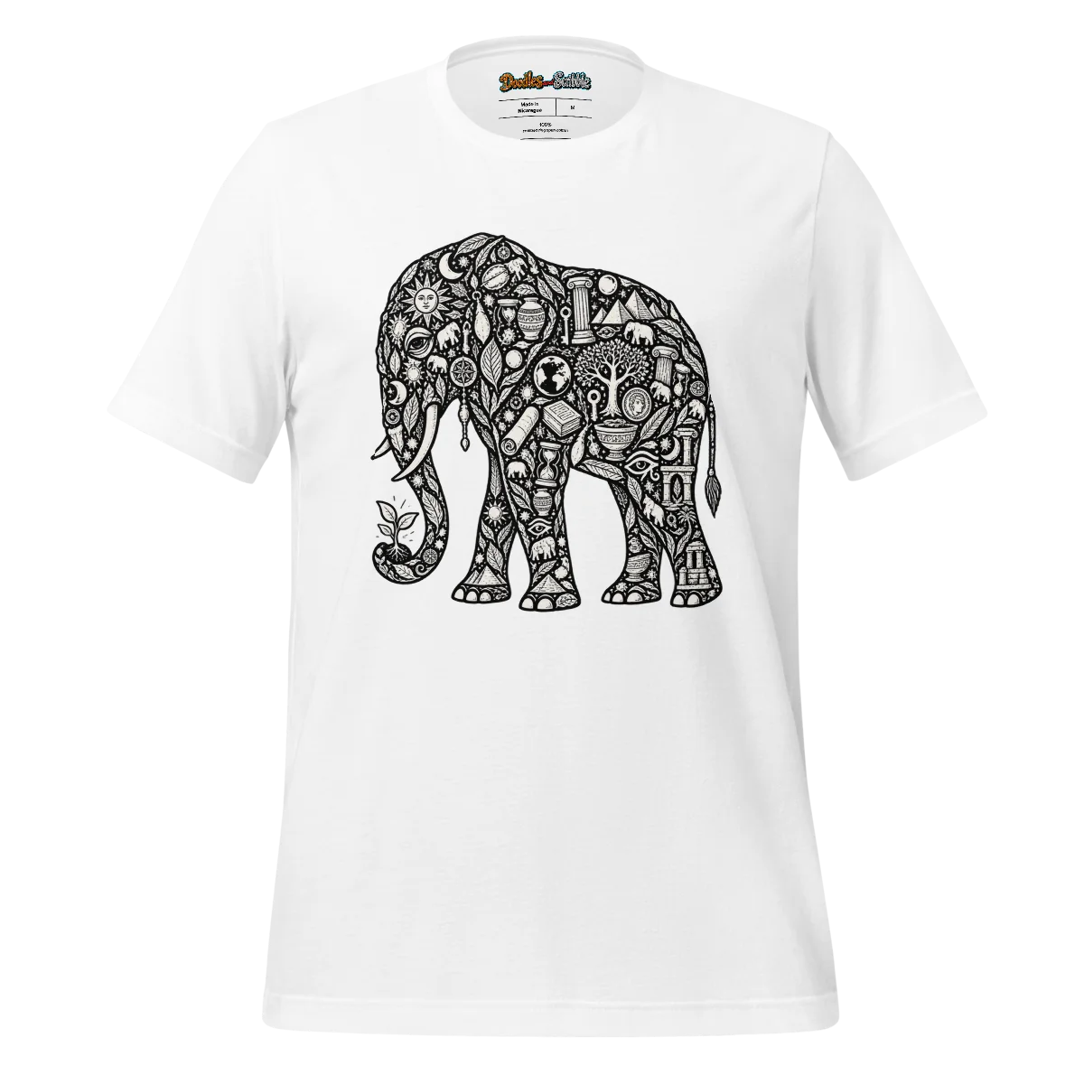 Zentangle Elephant T Shirt Ancient Wisdom Artwork