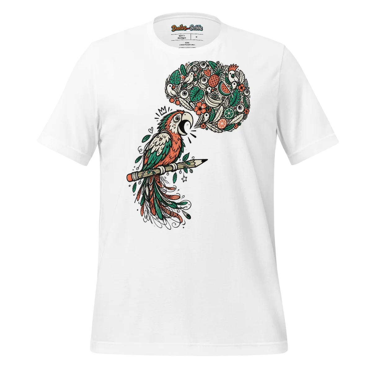 Zentangle Parrot T Shirt Tropical Echoes