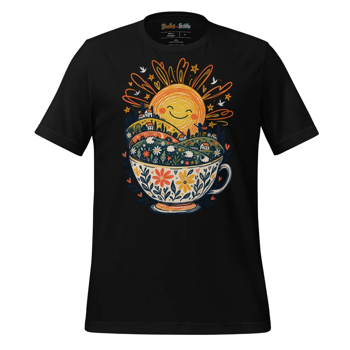 Zen Sunrise T Shirt Serene Doodles alternate view
