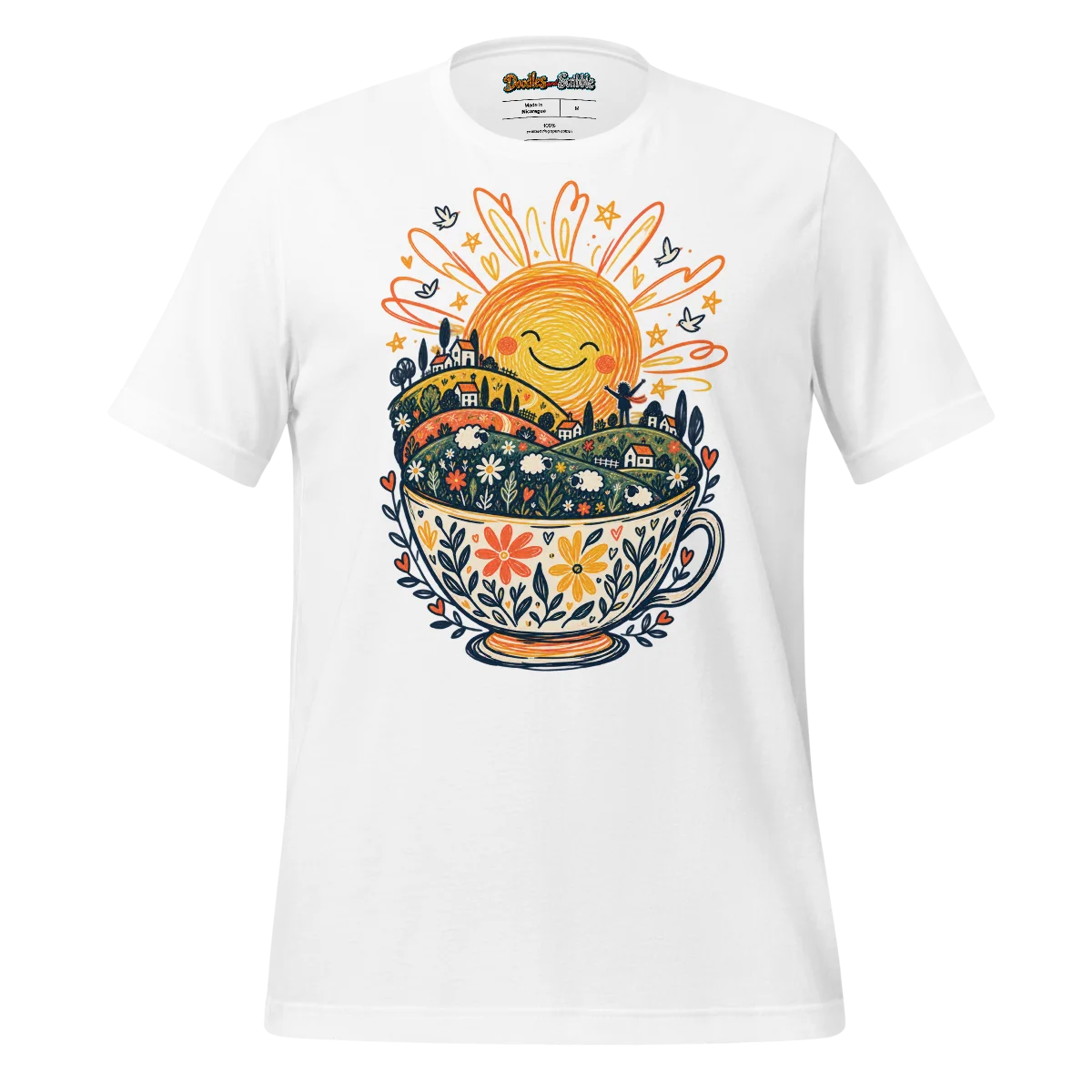 Zen Sunrise T Shirt Serene Doodles