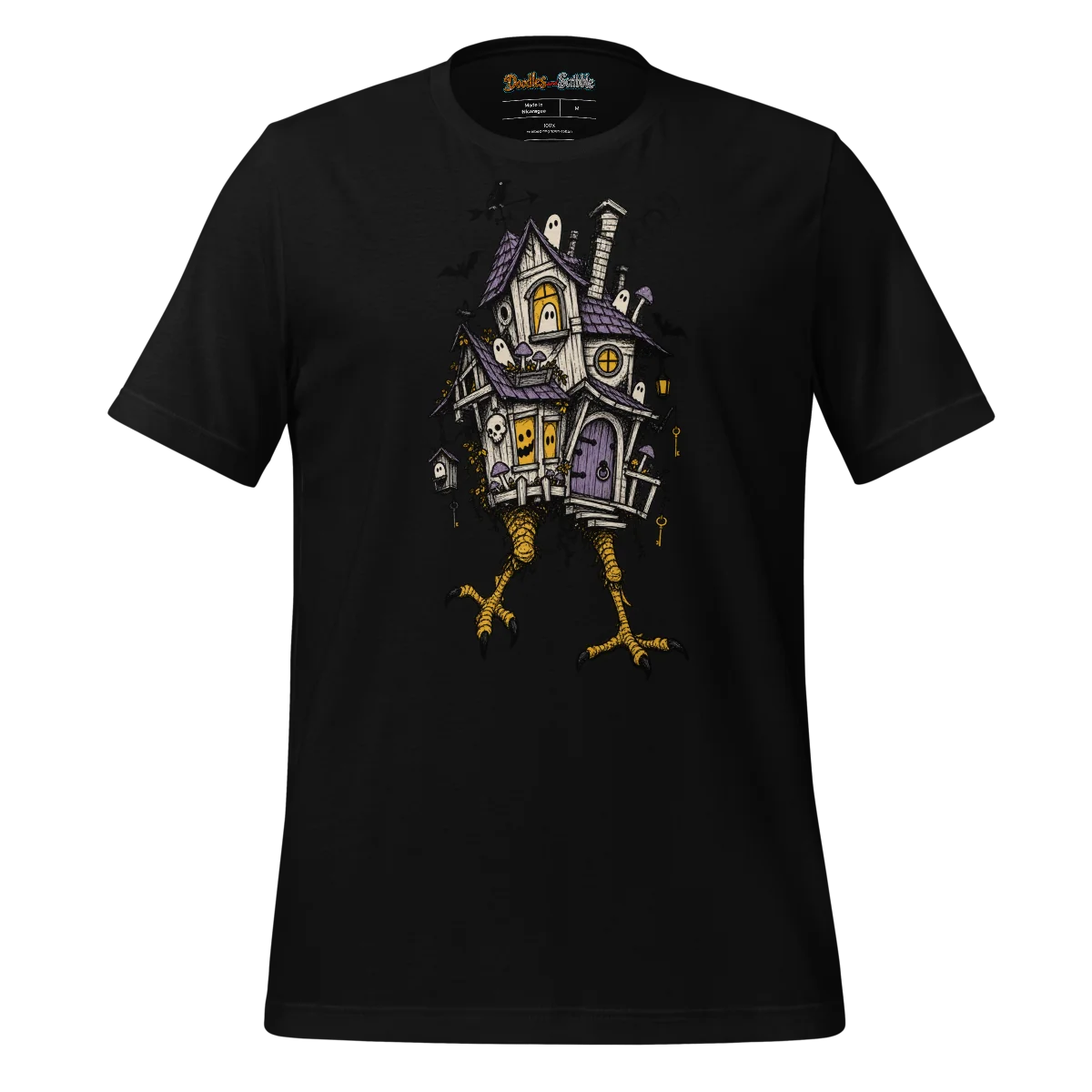 Haunted Homestead T Shirt with Spooky Cottage Doodle alternate view