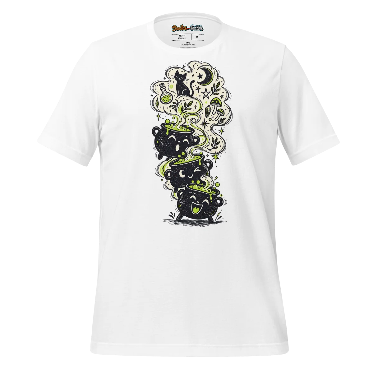Cauldron Magic T Shirt with Mystical Brew Doodle