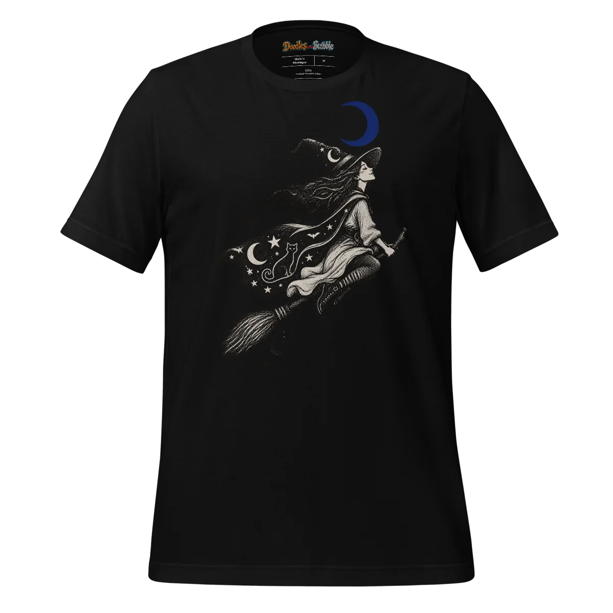 Halloween Moonlight T Shirt with Witch's Midnight Flight alternate view