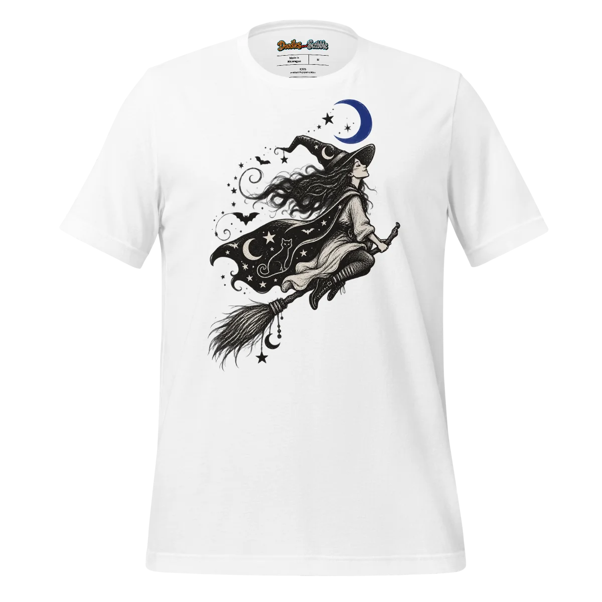 Halloween Moonlight T Shirt with Witch's Midnight Flight