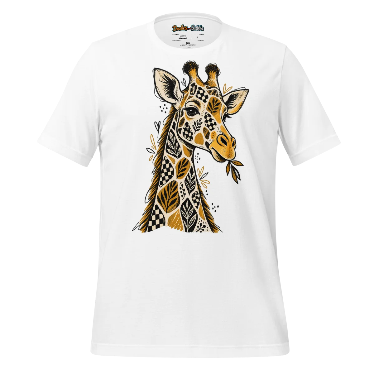Abstract Giraffe T Shirt with Pattern Illusion Art