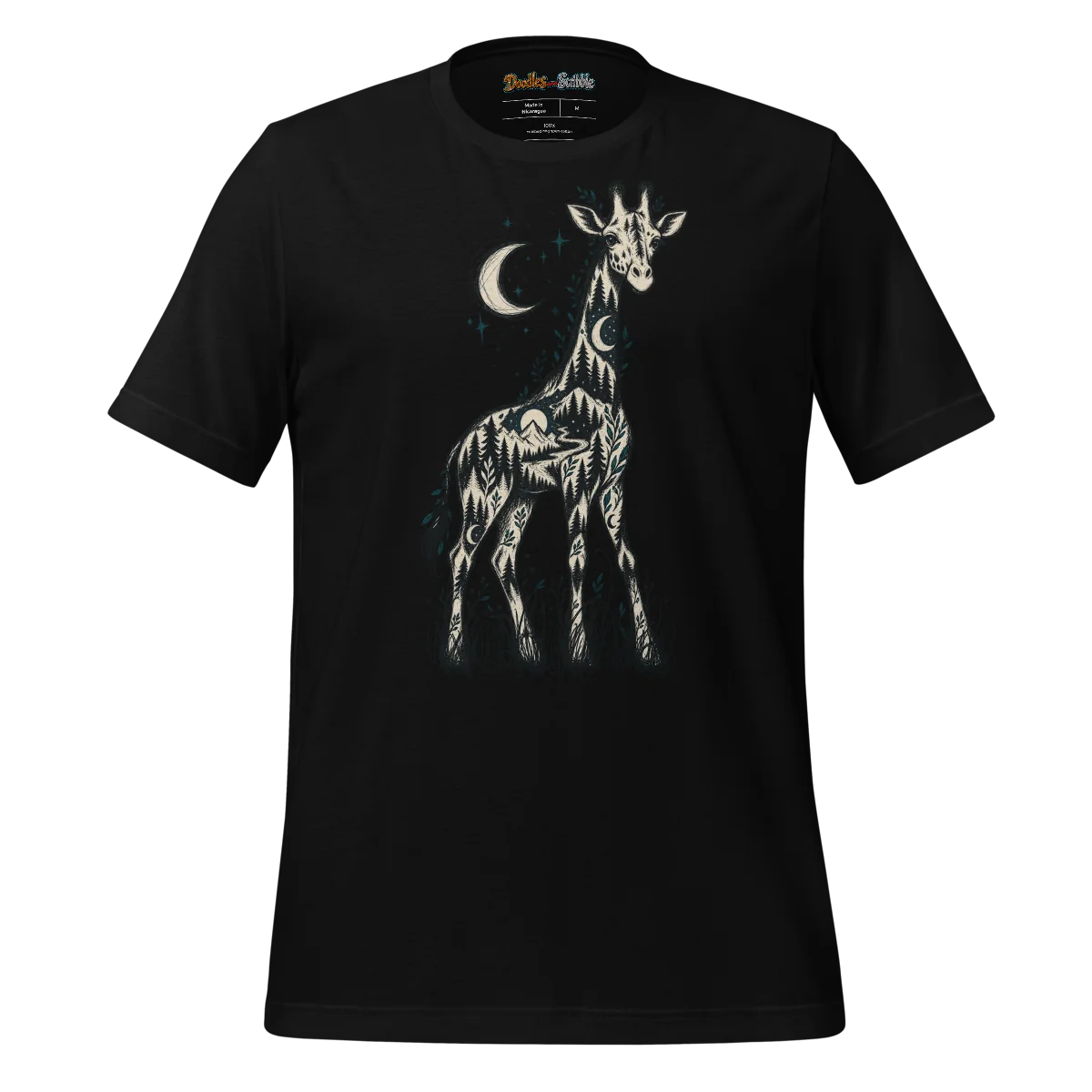 Forest Creature T Shirt with Enigmatic Line Art alternate view
