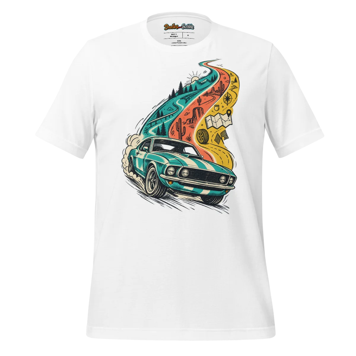 Chromatic Cruiser Car T Shirt Vintage Car Enthusiast Art