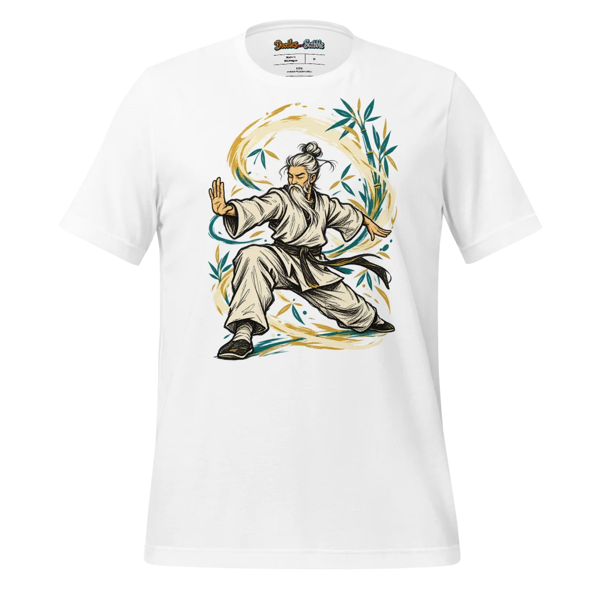 Zen Master Doodle Martial Arts T Shirt with Front Print