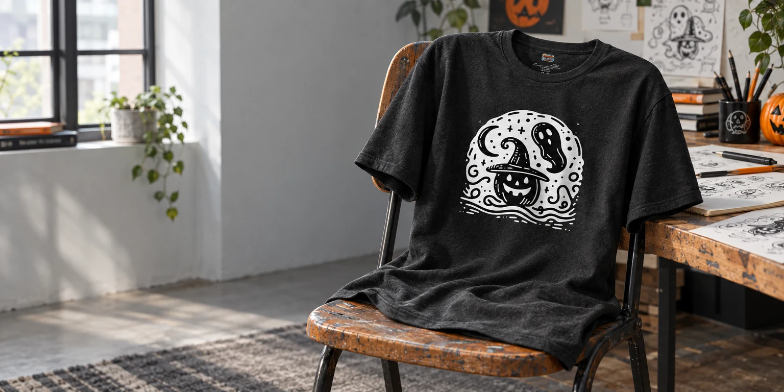 Halloween doodle clothing: spooky style with character