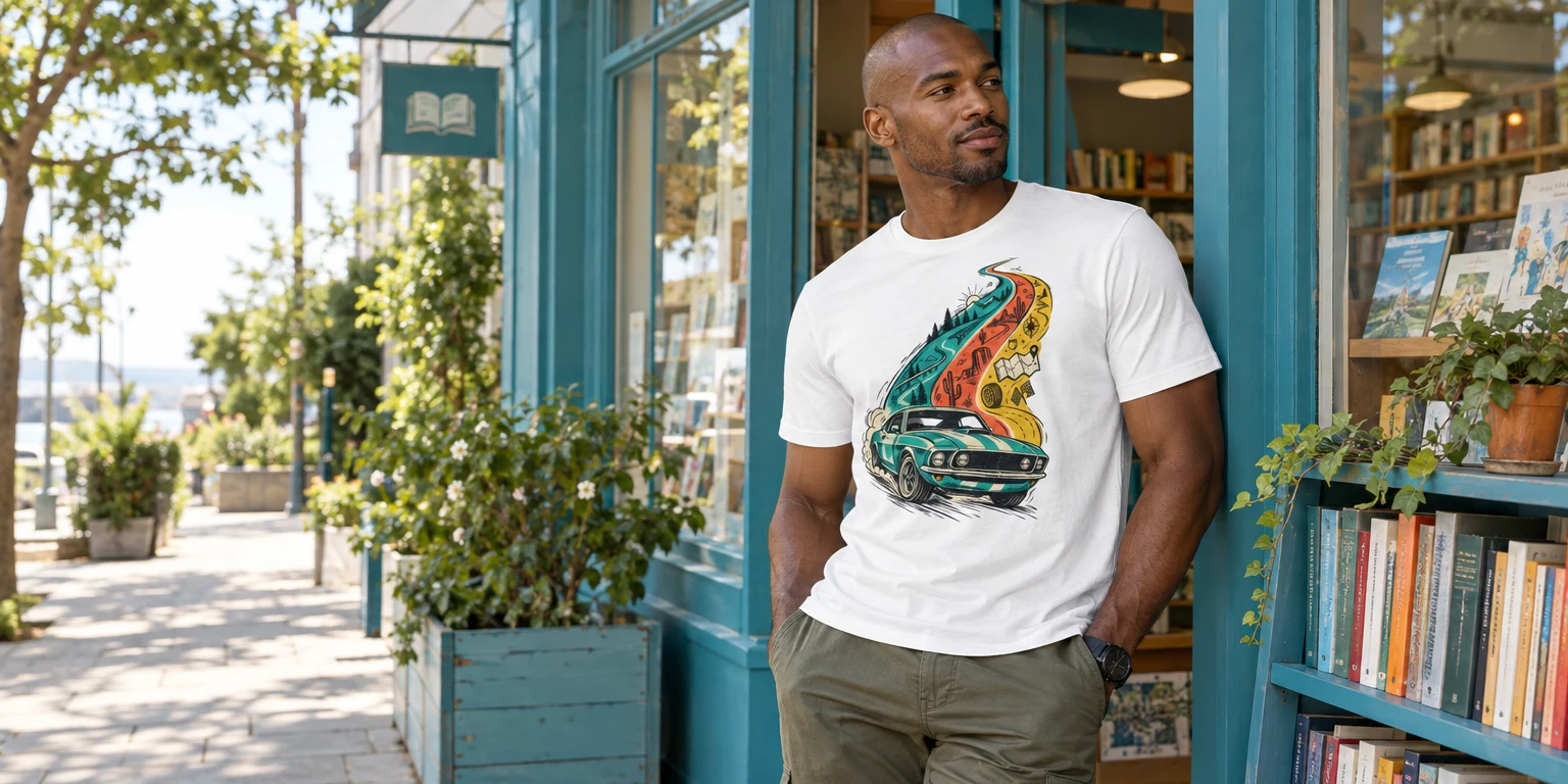 Chromatic Cruiser Car T Shirt Vintage Car Enthusiast Art - Pairing the Chromatic Cruiser car T-shirt with colours you already own