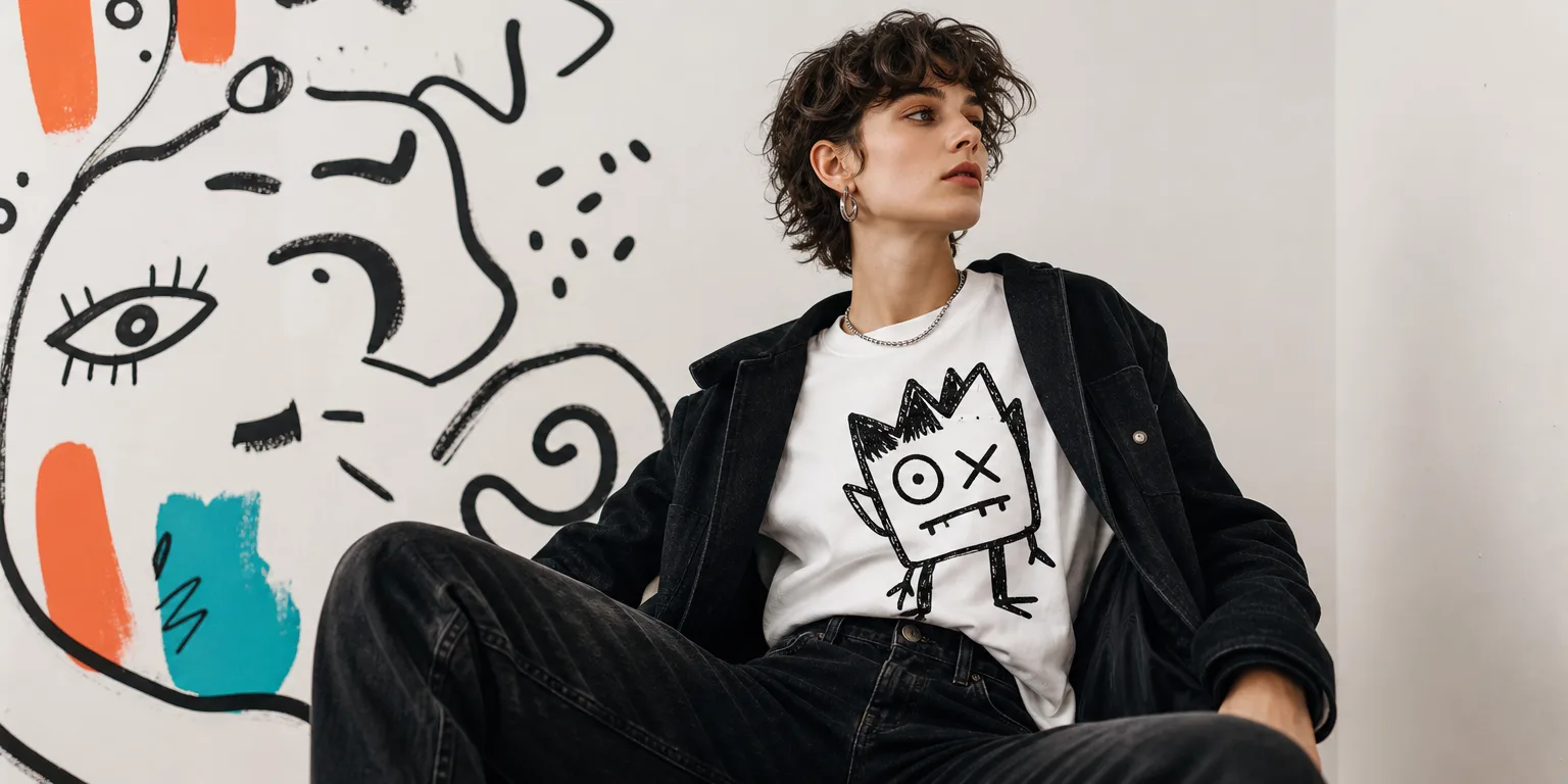 Cute doodles clothing: playful style with graphic edge