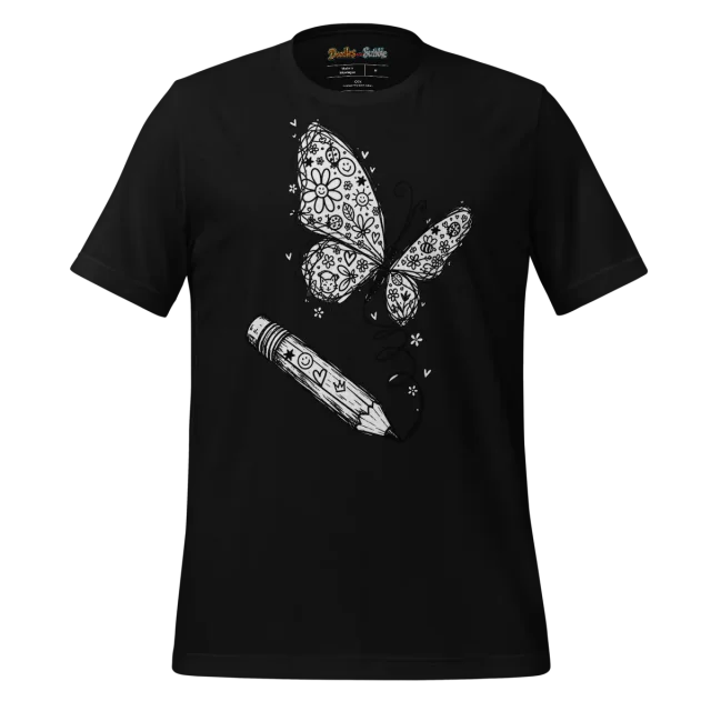 Butterfly Bloom T Shirt Nature’s Sketch alternate view