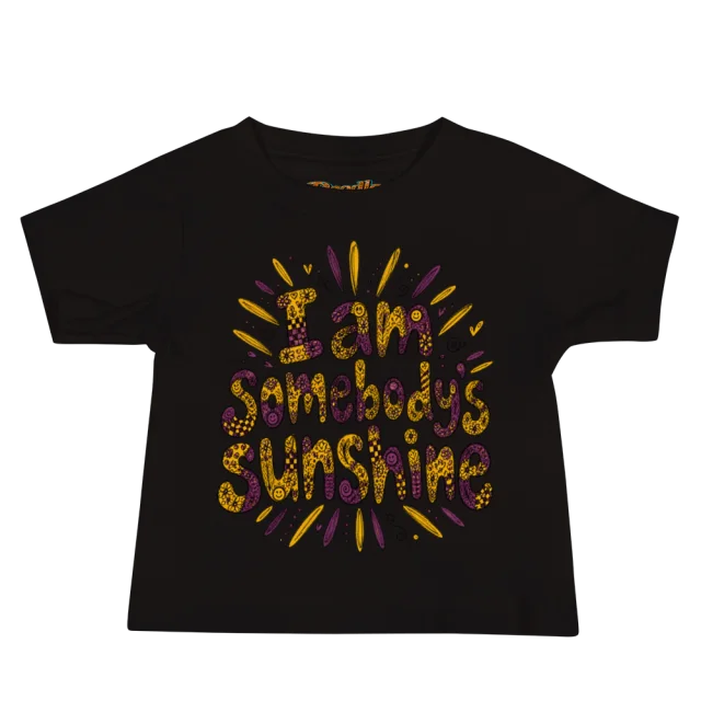 Exact Words I Am Somebodys Sunshine In Warm Max Doodles Baby T Shirt alternate view